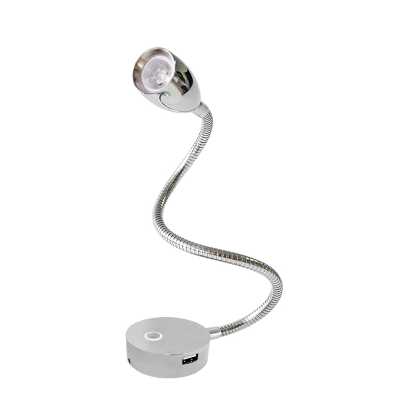 Lampada da Lettura 12V/24V con Interruttore e Caricatore USB – Luce Calda