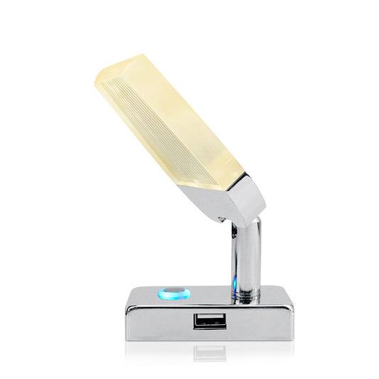 Lampada da Lettura 10-30V con Interruttore e Caricatore USB – Luce Calda