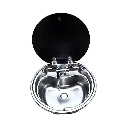 Lavabo con Coperchio – Acciaio Inox 316, Φ420 x D145mm